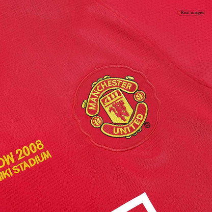 Manchester United 2007/08 Retro Long Sleeve Home Soccer Jersey - RONALDO #7 – UCL Final