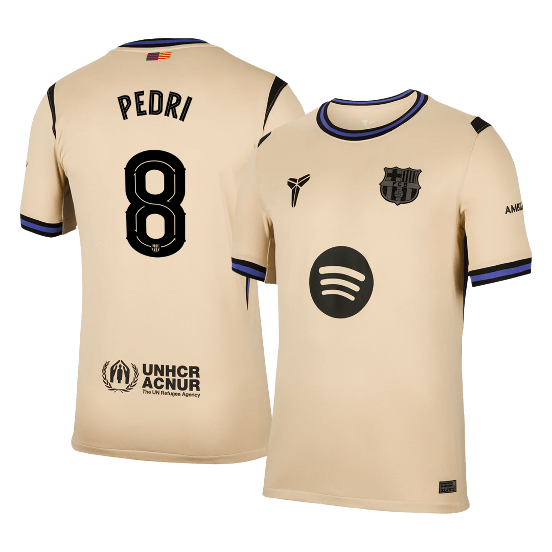 Barcelona 2025/26 Away Soccer Jersey - PEDRI #8 – UCL