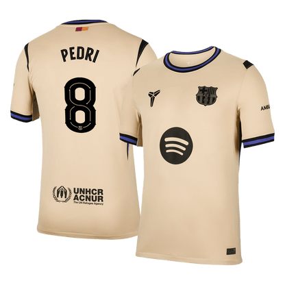 Barcelona 2025/26 Away Soccer Jersey - PEDRI #8 – UCL