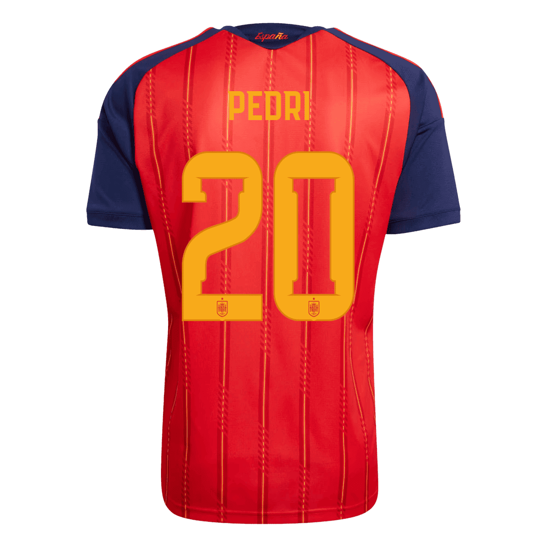 PEDRI #20 Men's Spain World Cup 2026 Champion Edition Home Soccer Jersey