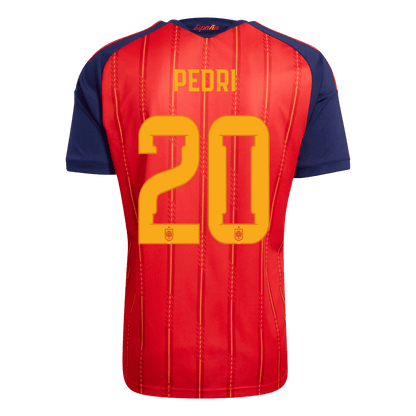 PEDRI #20 Men's Spain World Cup 2026 Champion Edition Home Soccer Jersey