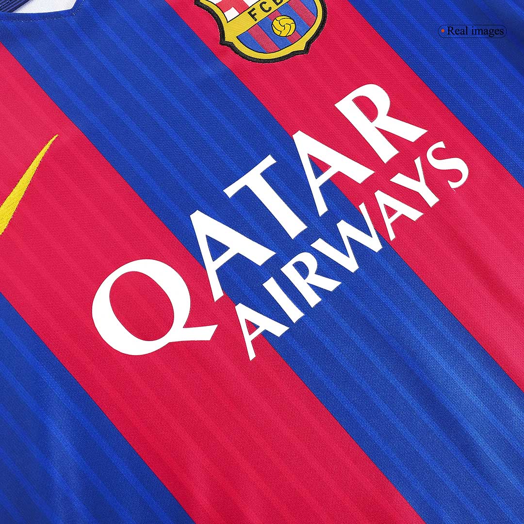 Barcelona 2016/17 Retro Home Soccer Jersey - MESSI #10