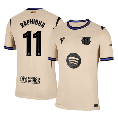 RAPHINHA #11 Men's Barcelona UCL 2025/26 Player Version Away Soccer Jersey - Slim Fit