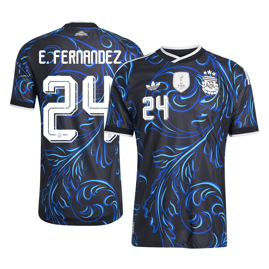 Argentina World Cup 2026 Away Soccer Jersey - E. FERNANDEZ #24 (Player Edition)