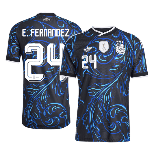 Argentina World Cup 2026 Away Soccer Jersey - E. FERNANDEZ #24 (Player Edition)