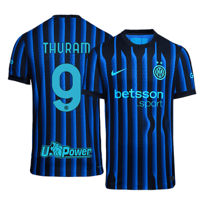 Inter Milan 2025/26 Home Soccer Jersey - THURAM #9 (Player Edition)