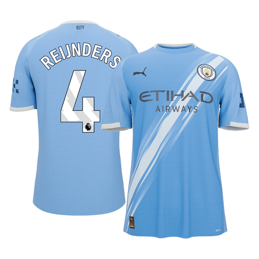 Manchester City 2025/26 Home Soccer Jersey - REIJNDERS #4