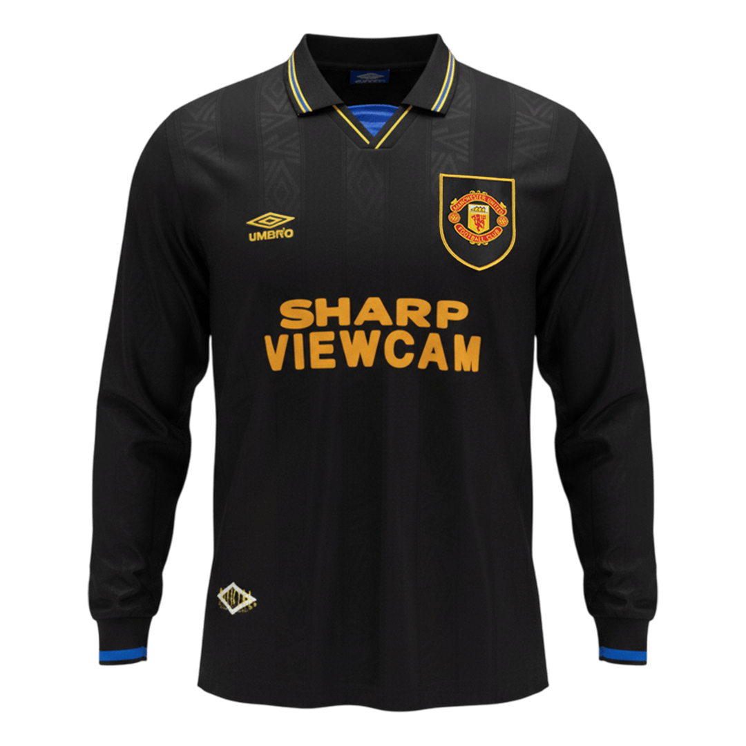 Manchester United 1993/94 Retro Long Sleeve Away Soccer Jersey