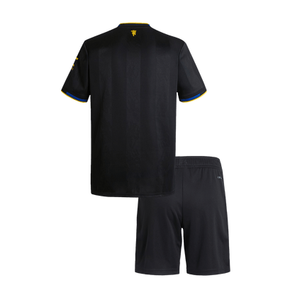 Kids Manchester United 2025/26 Third Away Soccer Kit
