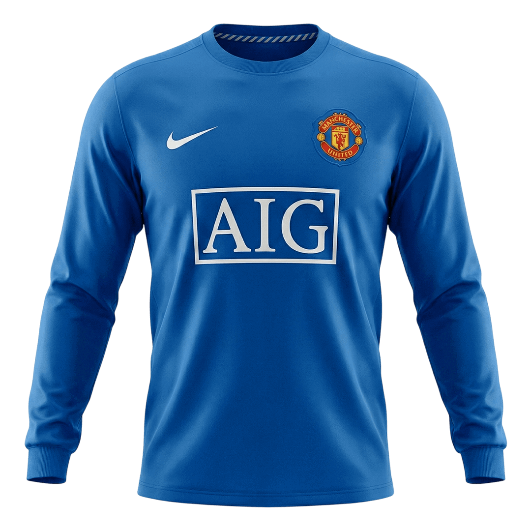 Retro Men's Manchester United 2008/09 Third Away Long Sleeve Soccer Jersey