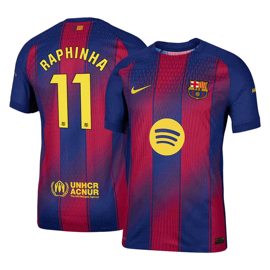 Barcelona 2025/26 Home Soccer Jersey - RAPHINHA #11 (Player Edition)