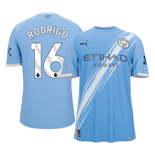 Manchester City 2025/26 Home Soccer Jersey - RODRIGO #16