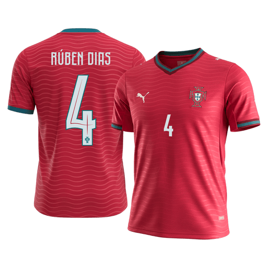 Portugal World Cup 2026 Home Soccer Jersey - RÚBEN DIAS #4