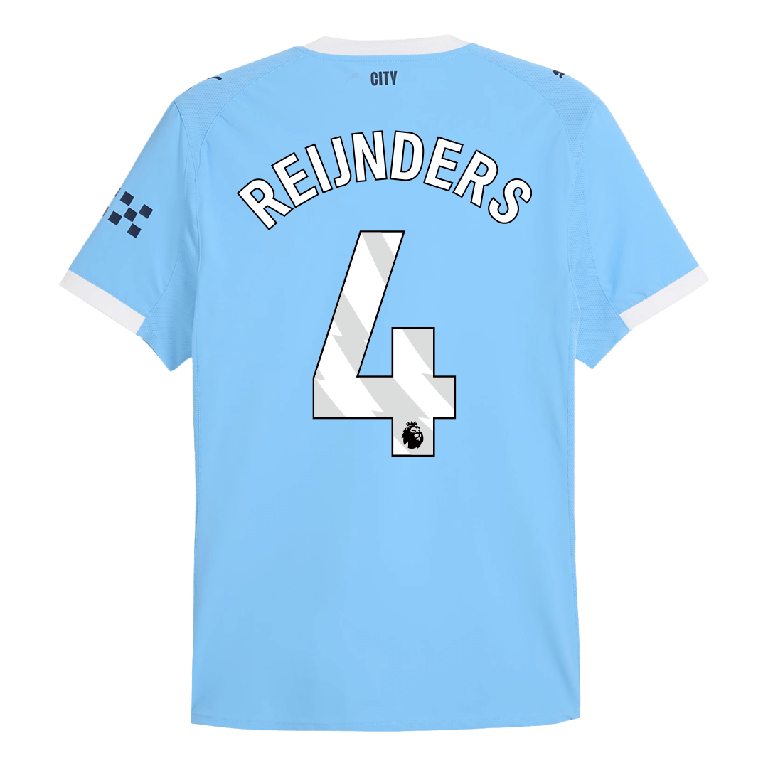 Manchester City 2025/26 Home Soccer Jersey - REIJNDERS #4 (Player Edition)