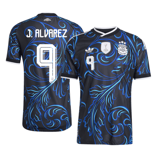 Argentina World Cup 2026 Away Soccer Jersey - J. ALVAREZ #9 (Player Edition)