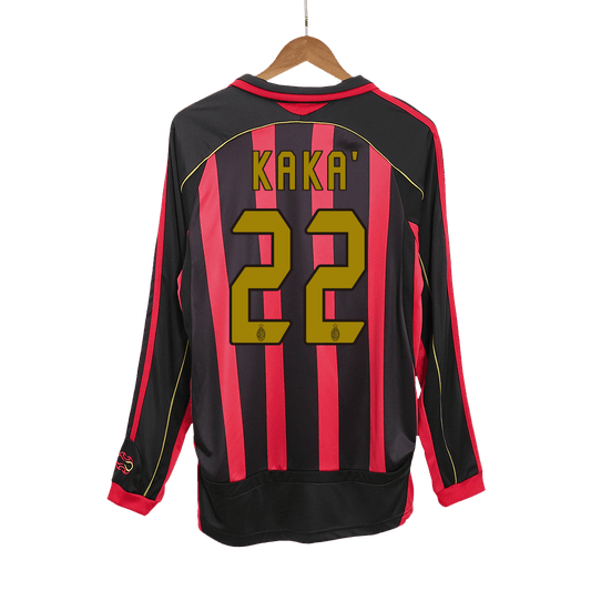 AC Milan 2006/07 Retro Long Sleeve Home Soccer Jersey - KAKA' #22