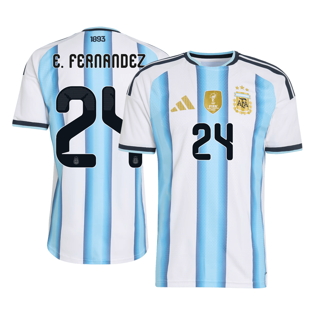Argentina World Cup 2026 Home Soccer Jersey - E. FERNANDEZ #24 (Player Edition)