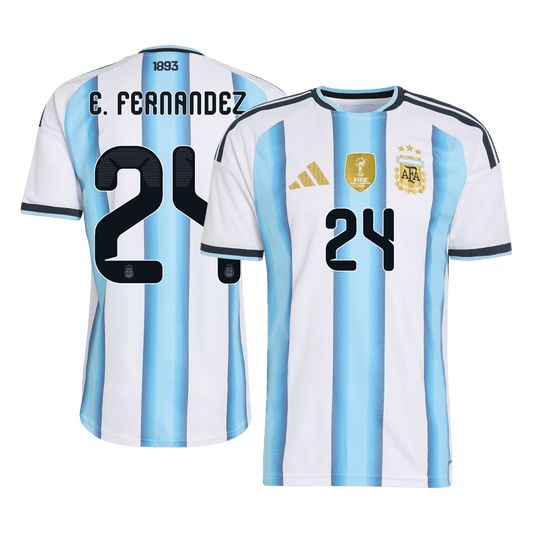 Argentina World Cup 2026 Home Soccer Jersey - E. FERNANDEZ #24 (Player Edition)