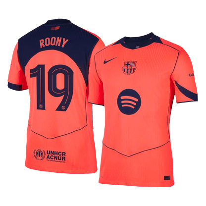ROONY #19 Men's Barcelona UCL 2025/26 Player Version Third Away Soccer Jersey - Slim Fit