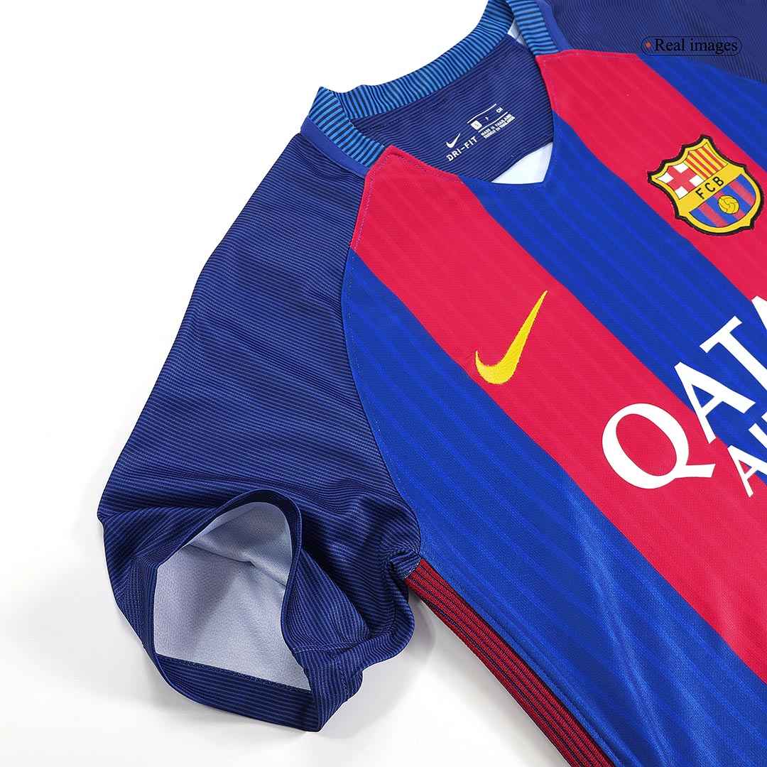 Retro MESSI #10 Men's Barcelona 2016/17 Home Soccer Jersey