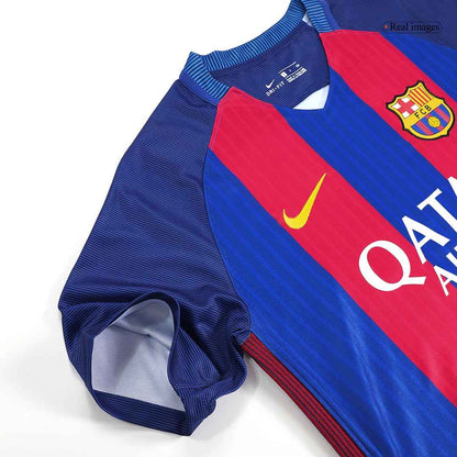 Retro MESSI #10 Men's Barcelona 2016/17 Home Soccer Jersey