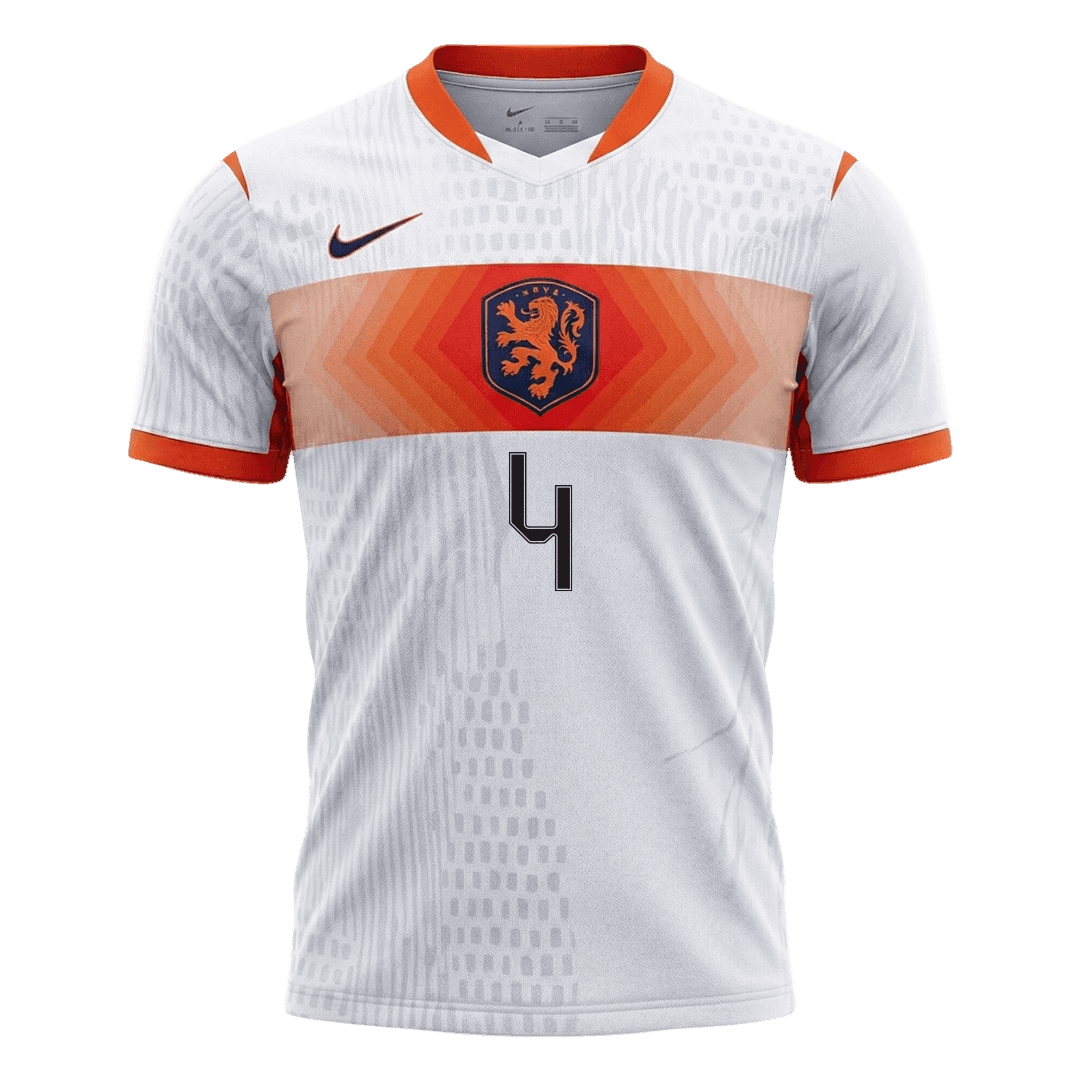 Netherlands World Cup 2026 Away Soccer Jersey - VIRGIL #4 (Player Edition)