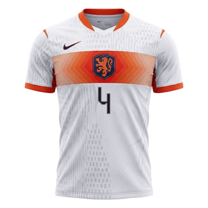 Netherlands World Cup 2026 Away Soccer Jersey - VIRGIL #4 (Player Edition)