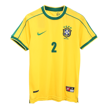 Brazil World Cup 1998 Retro Home Soccer Jersey - CAFU #2