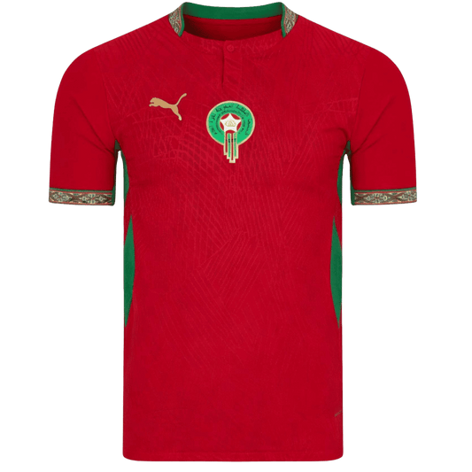 Men's Morocco World Cup 2026 Player Version Home Soccer Jersey - Slim Fit