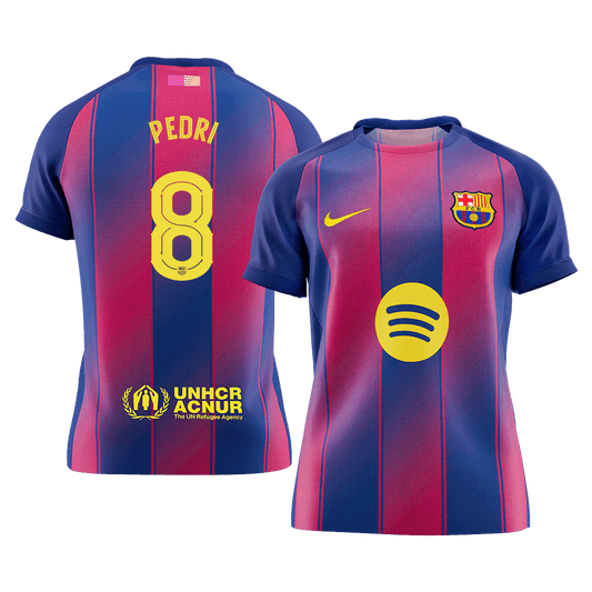 Barcelona 2025/26 Home Soccer Jersey - PEDRI #8 – UCL