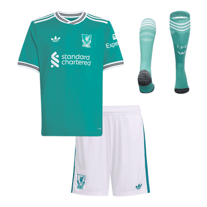 Kids Liverpool 2025/26 Third Away Soccer Full Kit