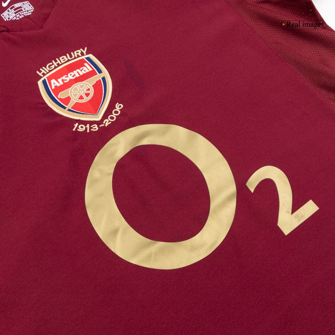 Retro Men's Arsenal 2005/06 Home Long Sleeve Soccer Jersey