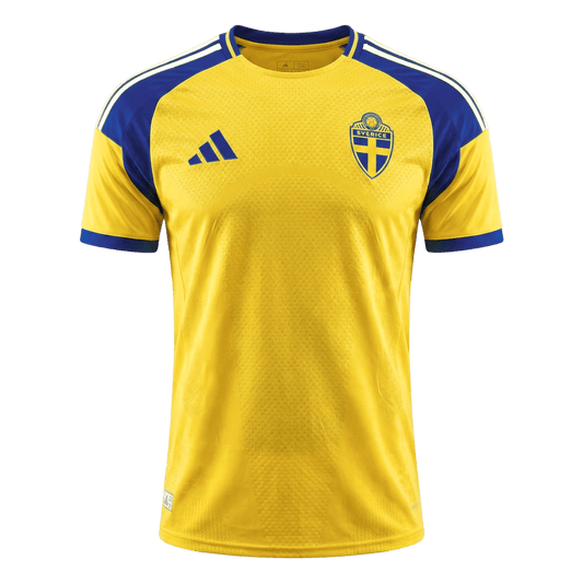 Men's Sweden World Cup 2026 Player Version Home Soccer Jersey - Slim Fit