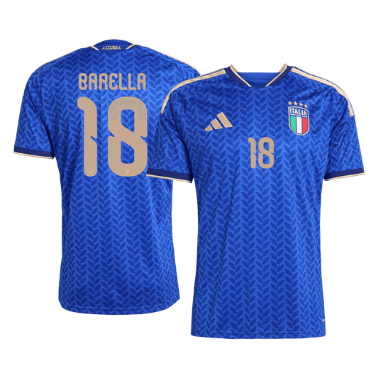 Italy World Cup 2026 Home Soccer Jersey - BARELLA #18