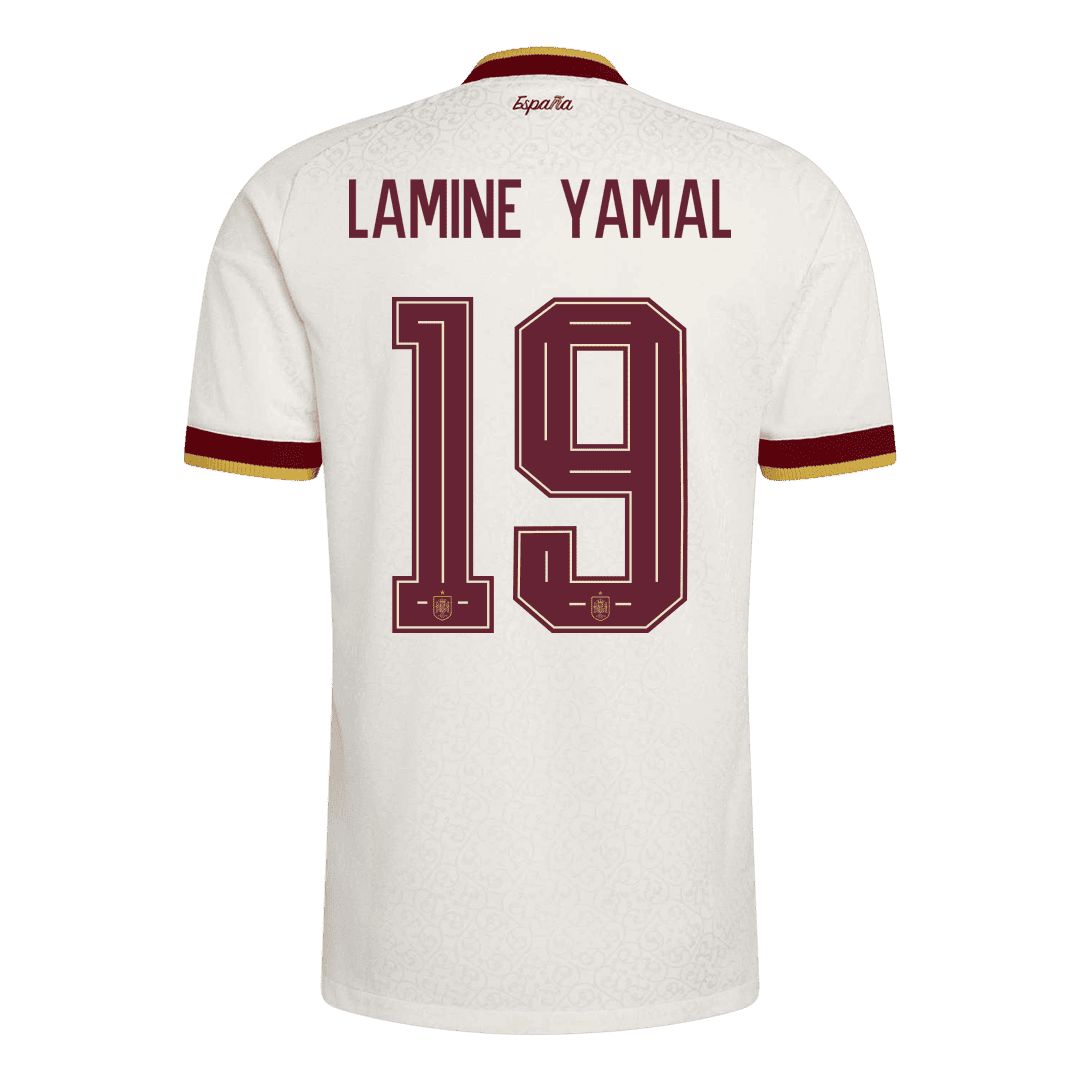 LAMINE YAMAL #19 Men's Spain World Cup 2026 Player Version Champion Edition Away Soccer Jersey