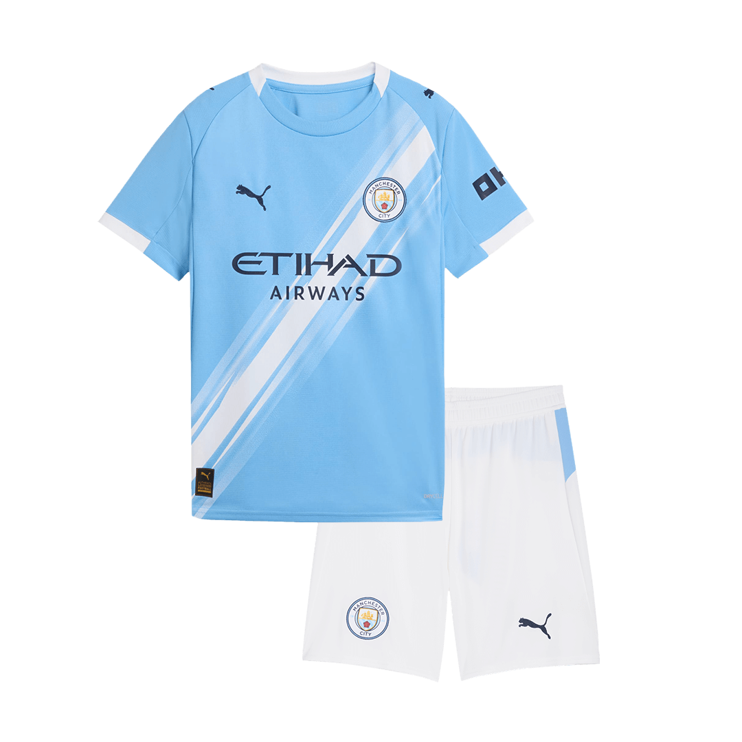 Kids Manchester City 2025/26 Home Soccer Kit