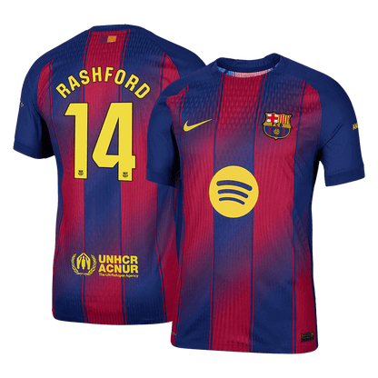 Barcelona 2025/26 Home Soccer Jersey - RASHFORD #14 (Player Edition)