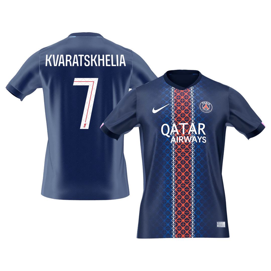 PSG 2025/26 Home Soccer Jersey - KVARATSKHELIA #7