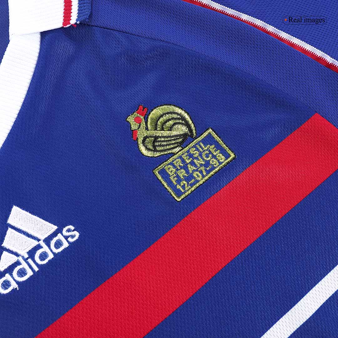 France World Cup 1998 Retro Home Soccer Jersey - ZIDANE #10