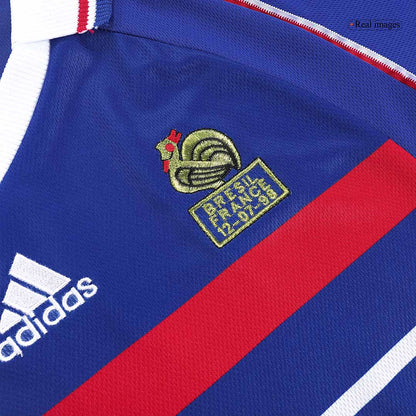 France World Cup 1998 Retro Home Soccer Jersey - ZIDANE #10