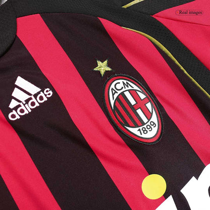 AC Milan 2006/07 Retro Home Soccer Jersey - MALDINI #3