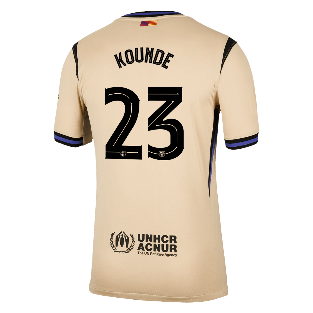 Barcelona 2025/26 Away Soccer Jersey - KOUNDE #23 – UCL