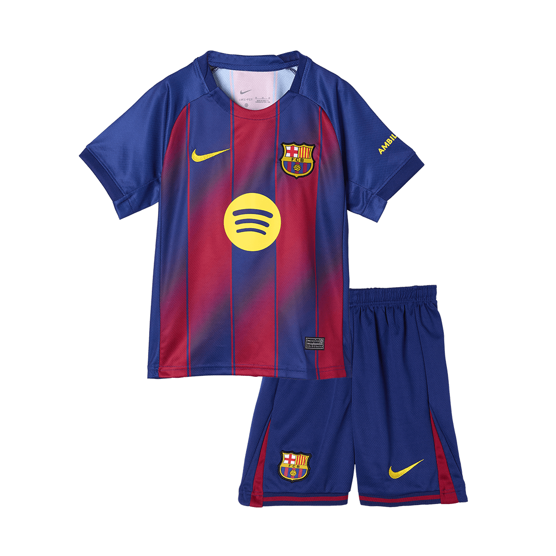 Kids Barcelona 2025/26 Home Soccer Kit