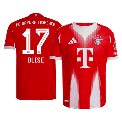 OLISE #17 Men's Bayern Munich 2025/26 Player Version Home Soccer Jersey - Slim Fit
