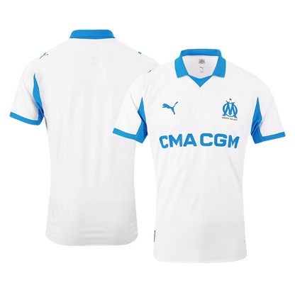 Men's Marseille 2025/26 Player Version Home Soccer Jersey - Slim Fit
