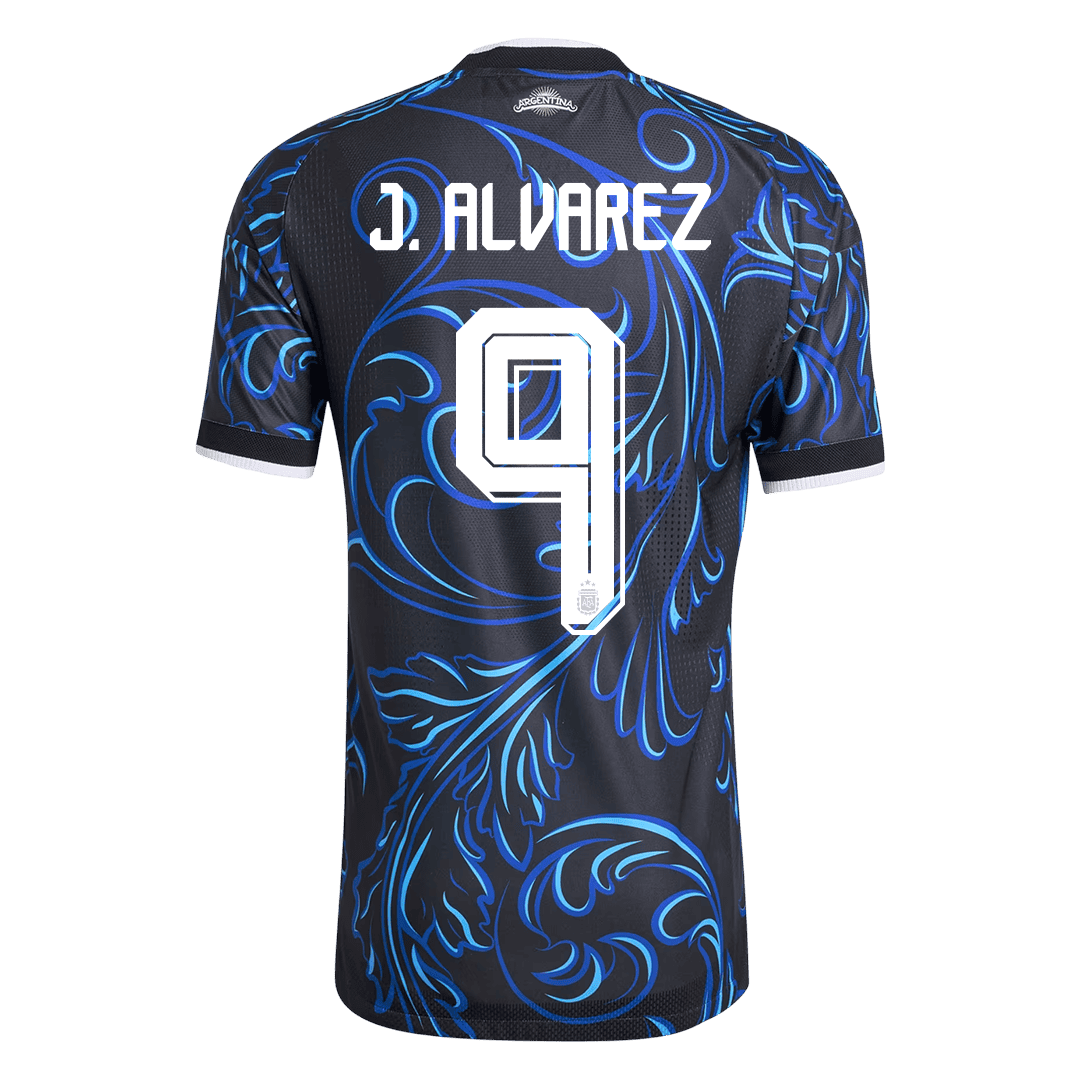 Argentina World Cup 2026 Away Soccer Jersey - J. ALVAREZ #9 (Player Edition)