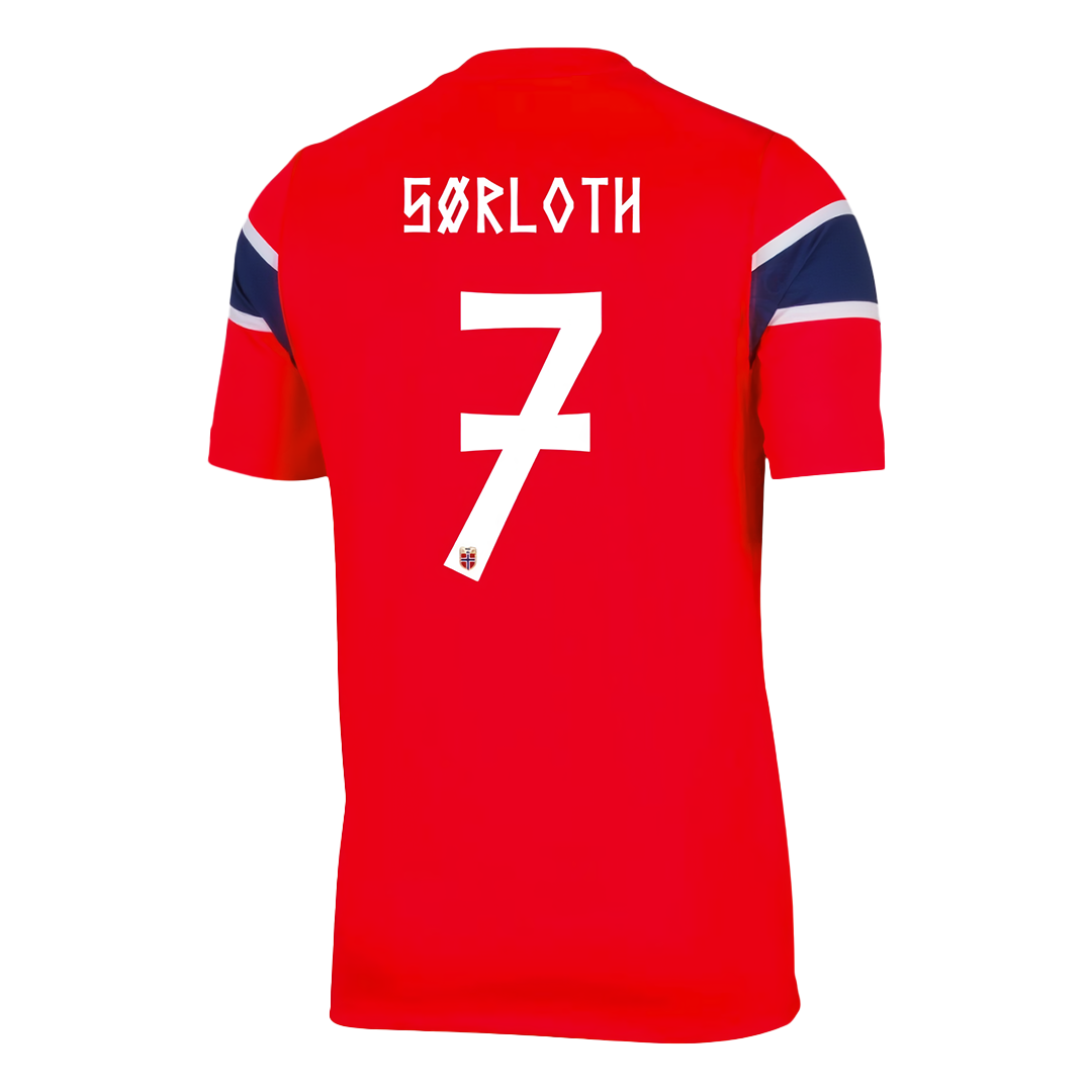 SØRLOTH #7 Men's Norway World Cup 2026 Home Soccer Jersey