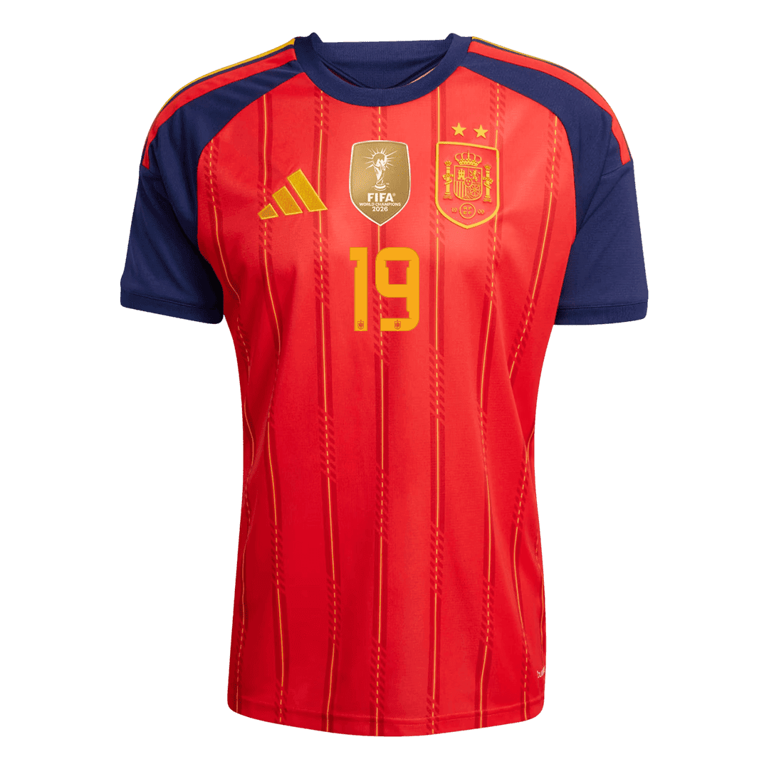 Spain World Cup 2026 Home Soccer Jersey - LAMINE YAMAL #19 - Champion Edition
