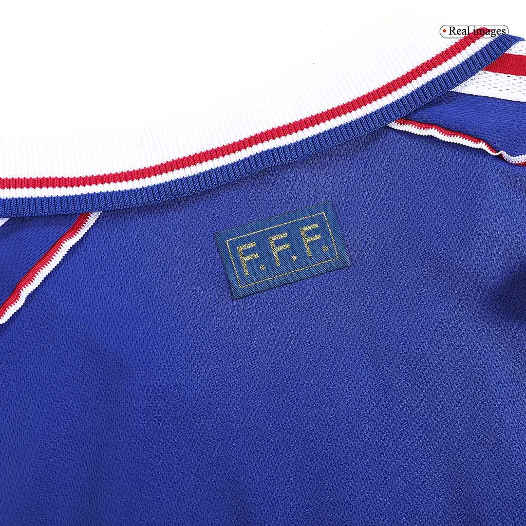 France World Cup 1998 Retro Home Soccer Jersey - ZIDANE #10