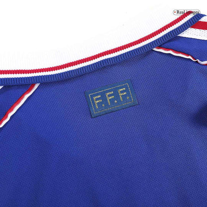 France World Cup 1998 Retro Home Soccer Jersey - ZIDANE #10